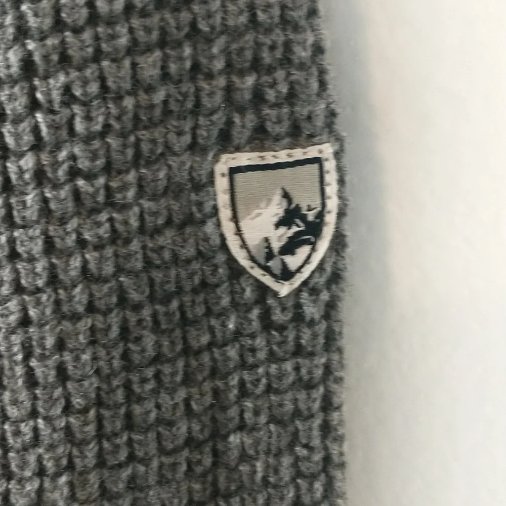 Kuhl Evader Sweater Mens Large Gray Merino Wool Blend